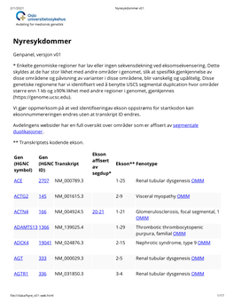 Nyresykdommer V01