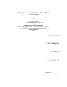 Stratigraphic Heterogeneity of a Holocene Ooid Tidal Sand Shoal: Lily Bank, Bahamas