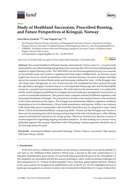 Study of Heathland Succession, Prescribed Burning, and Future Perspectives at Kringsjå, Norway