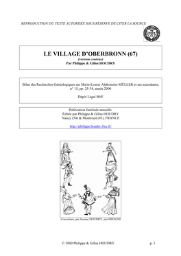 Le Village D'oberbronn