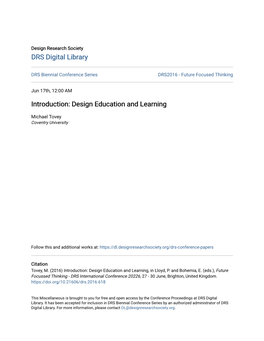 Design Education and Learning