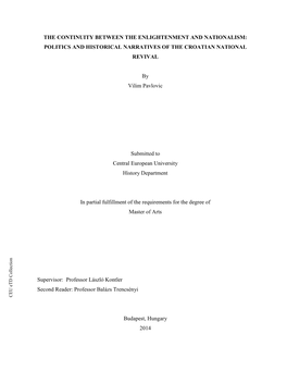 The Continuity Between the Enlightenment and Nationalism Politics and Historical Narratives of Narratives Andhistorical Politics