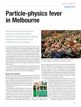 Particle-Physics Fever in Melbourne