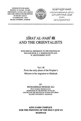 The Biography of the Prophet and the Orientalists (Part 2)