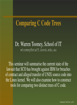 Comparing C Code Trees