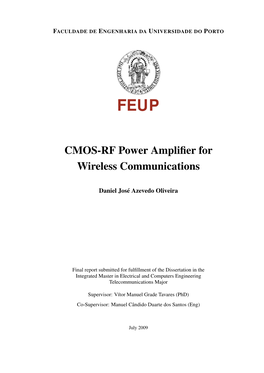 CMOS-RF Power Amplifier for Wireless Communications