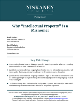 Why “Intellectual Property” Is a Misnomer