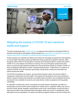 Mitigating the Impacts of COVID-19 and Menstrual Health and Hygiene