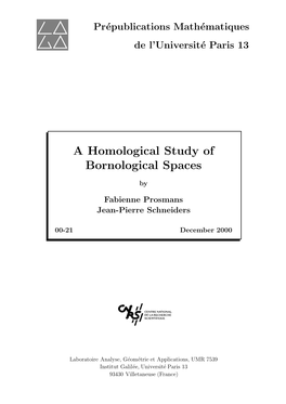 A Homological Study of Bornological Spaces