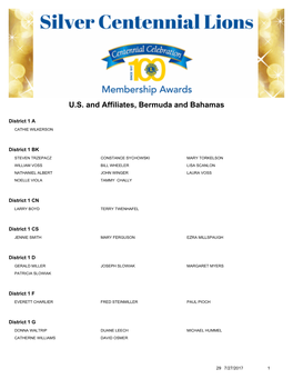 U.S. and Affiliates, Bermuda and Bahamas