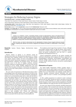 Strategies for Reducing Leprosy Stigma
