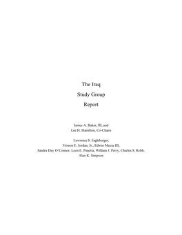 Iraq Study Group Report
