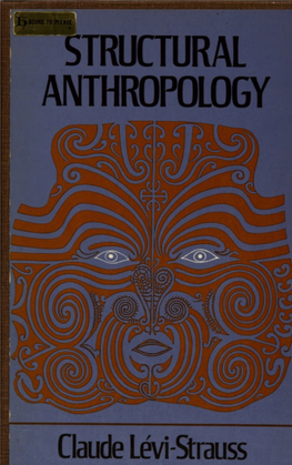 Structural Anthropology by Claude Lévi-Strauss