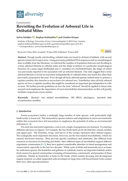 Revisiting the Evolution of Arboreal Life in Oribatid Mites