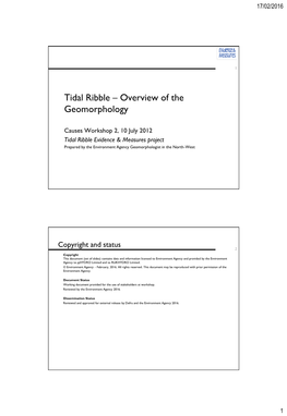 Evidence + Measures Tidal Ribble Water Bodies