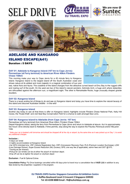 ADELAIDE and KANGAROO ISLAND ESCAPE(A41) Duration : 5 DAYS