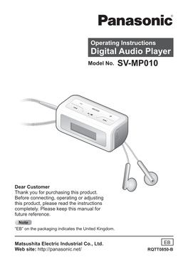 Digital Audio Player Model No