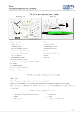 Snipe Recommendations for Assembly