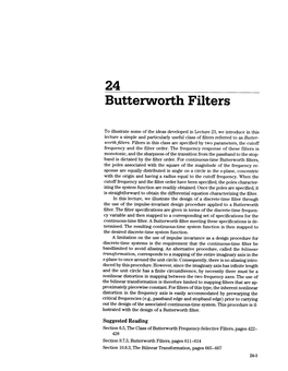 Butterworth Filters