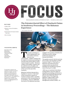 The Extraterritorial Effect of Clawback Claims in Insolvency Proceedings