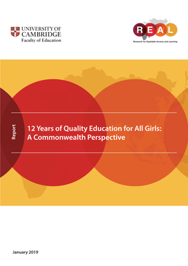 12 Years of Quality Education for All Girls: a Commonwealth Perspective