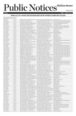 THE GULF COAST BUSINESS REVIEW FORECLOSURE SALES HILLSBOROUGH COUNTY 10-020641-B 04-05-11 Wells Fargo Bank Vs