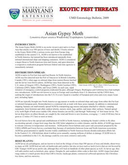 Asian Gypsy Moth EXOTIC PEST THREATS