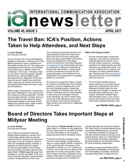 The Travel Ban: ICA's Position, Actions Taken to Help Attendees