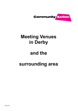Meeting Venues in Derby and the Surrounding Area