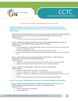 Government & Public Administration Career Cluster