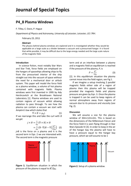 Journal of Special Topics