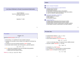 Line-Search Methods for Smooth Unconstrained Optimization