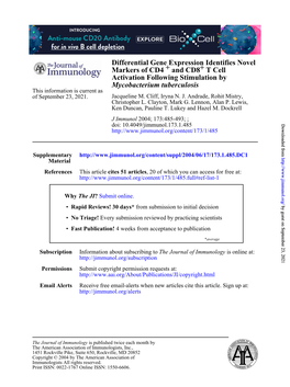 Mycobacterium Tuberculosis Activation Following Stimulation by T Cell +