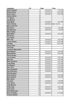 KL 2.15 REVISED Democracy Lobby Week 2021 Appointment Tracker