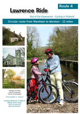 Lawrence Ride ‘Out of Car Experience - Cycling in Purbeck’ Circular Route from Wareham to Moreton - 22 Miles