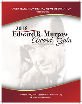 Murrow Gala Program 2016