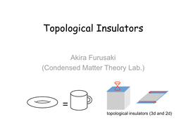 Topological Insulators =