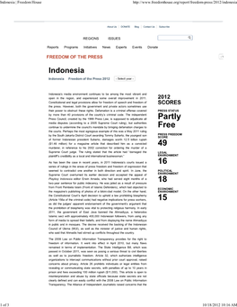 Indonesia | Freedom House