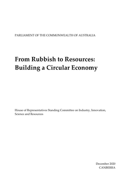 From Rubbish to Resources: Building a Circular Economy