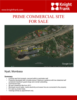 Prime Commercial Site for Sale
