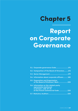 Report on Corporate Governance Chapter 5