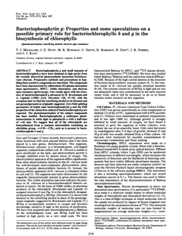 Bacteriopheophytin G