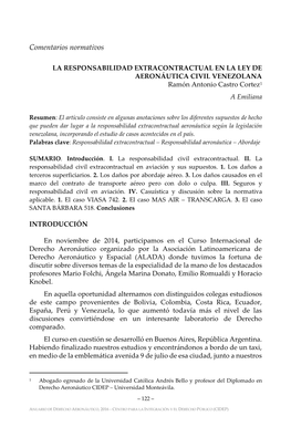 Anuario De Derecho Aeronáutico 2016