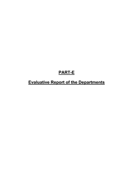 PART-E Evaluative Report of the Departments