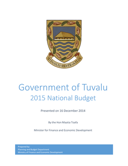 2015 National Budget