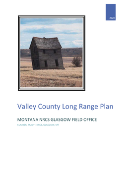 Valley County Long Range Plan 2020