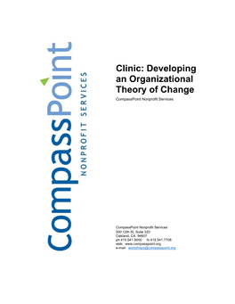 Developing an Organizational Theory of Change Compasspoint Nonprofit Services