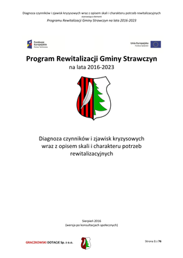 Program Rewitalizacji Gminy Strawczyn Na Lata 2016-2023