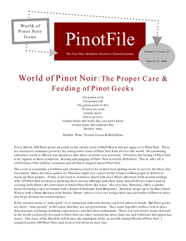 Pinotfile Vol 5, Issue 27