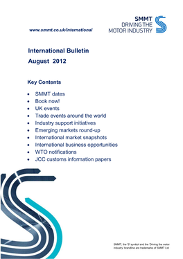 International Bulletin August 2012
